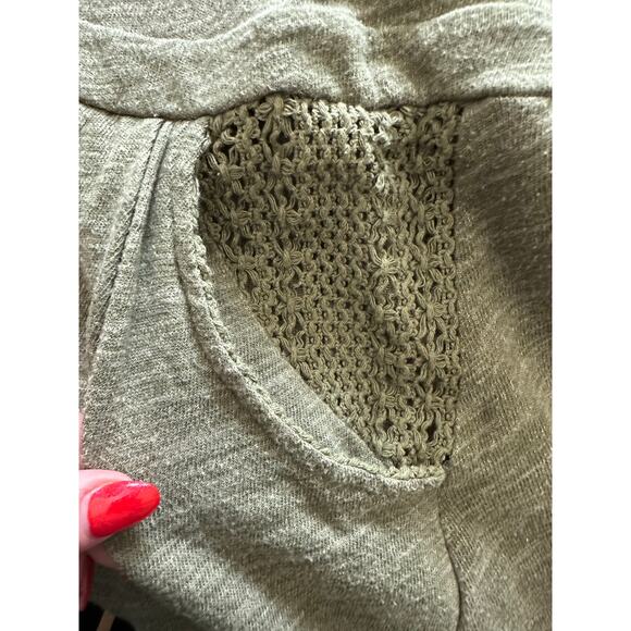 Free People- FP Sweet Nothings Drop Waist Cotton Knit Dress Green - Large - Picture 6 of 6